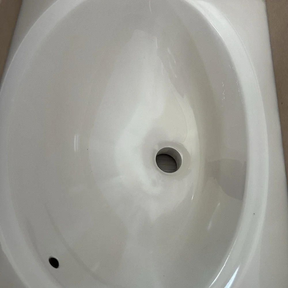 White Cultured Marble Vanity Top 19 In. X 25 In. Model Ww-1925